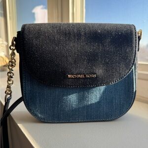 Michael Kors Denim Dome Crossbody Bag